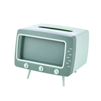 Stylish TV Tissue Box - Multi-Functional Storage & Phone Holder for Your Living Space